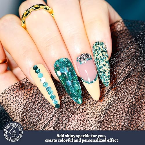 Miniatura 5 de Purpurina gruesa holográfica, 5.64 onzas  5.64 onzas, purpurina artesanal para resina, purpurina fina iridiscente metálica gruesa a granel,