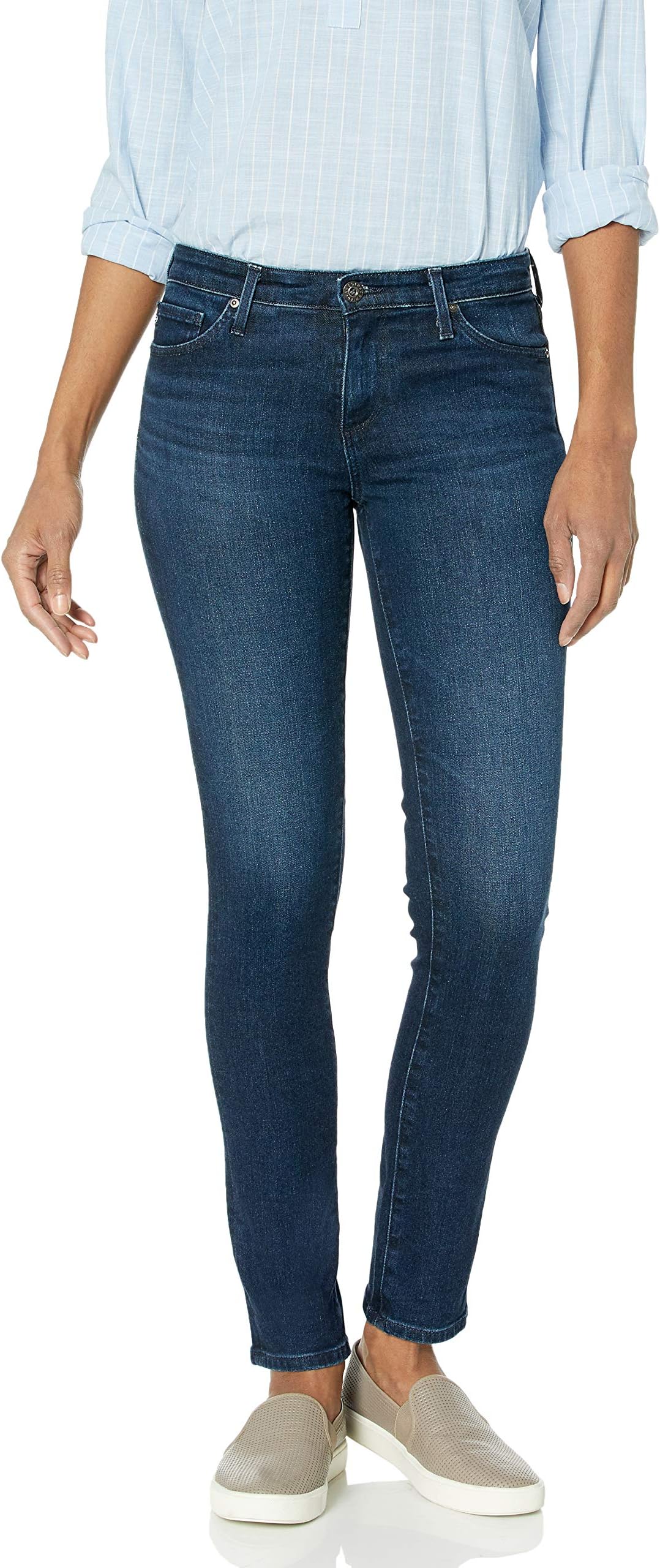 AG Adriano GoldschmiedWomen's Prima Mid-Rise Cigarette Leg Skinny Fit Jean