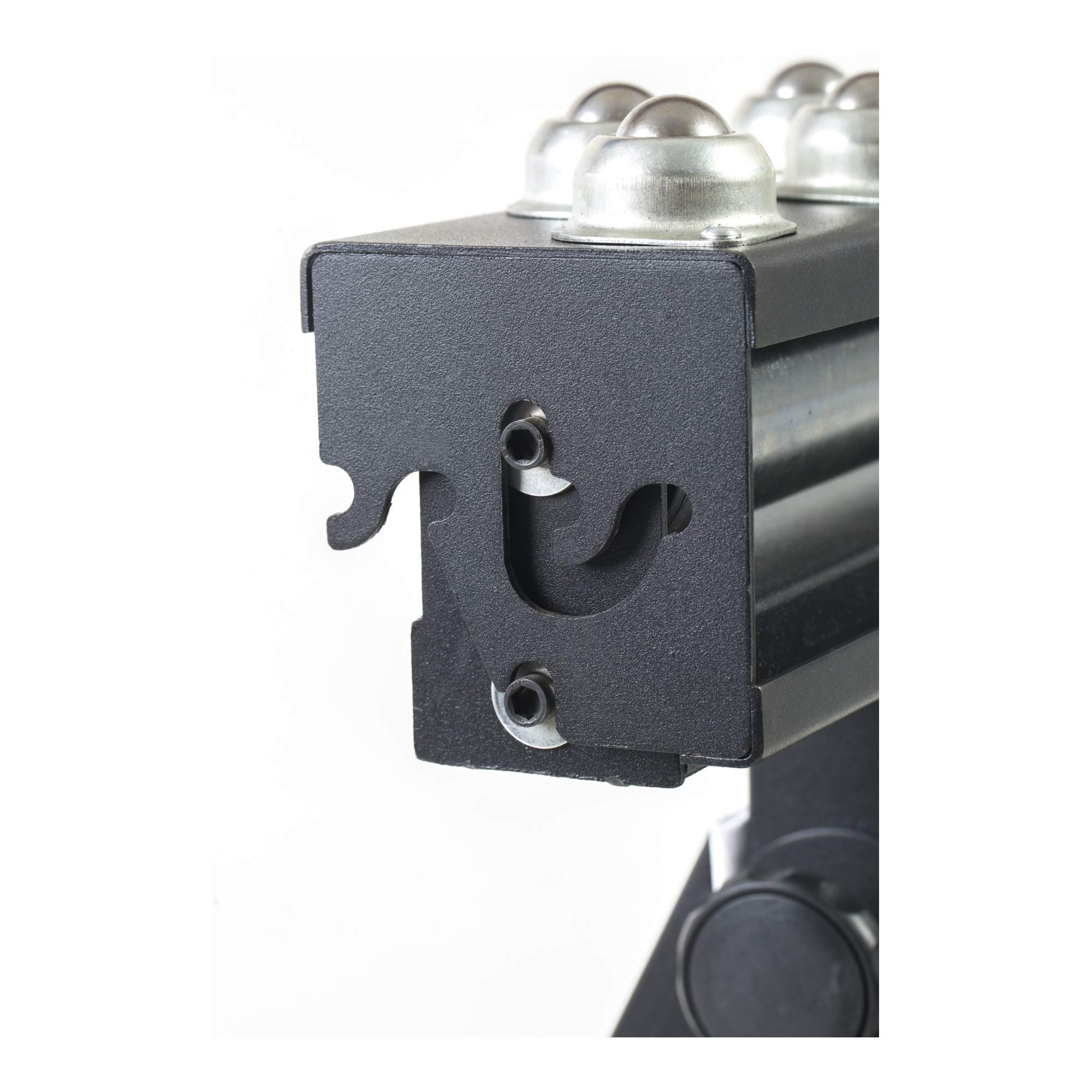 Chevalet support STIER, capacité de charge 200 kg avec barre à billes et rouleau de support