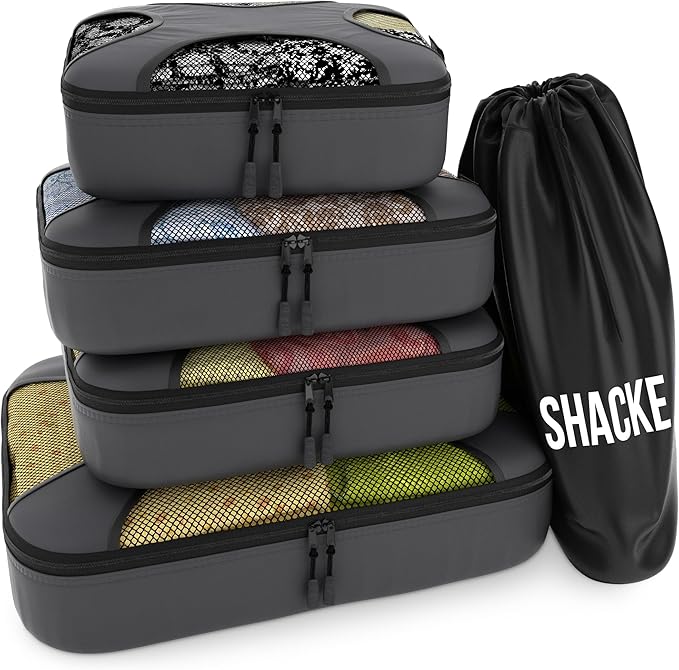 Shacke Pak 5 Set Packing Cubes Travel Organizers with
