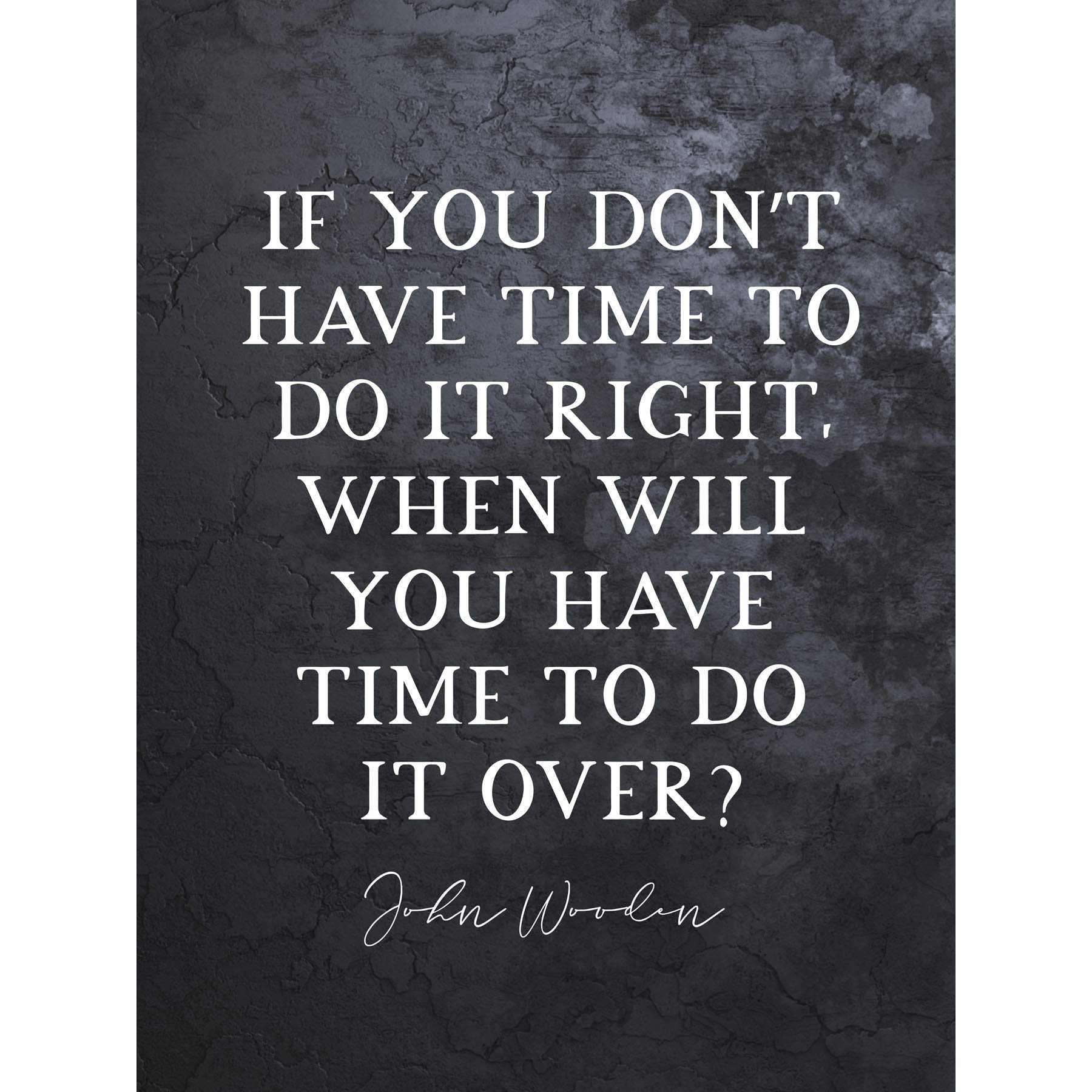 Artery8 Slate Quote John Wooden Do It Right Basketball Coach Premium Wall Art Canvas Print 18X24 Inch