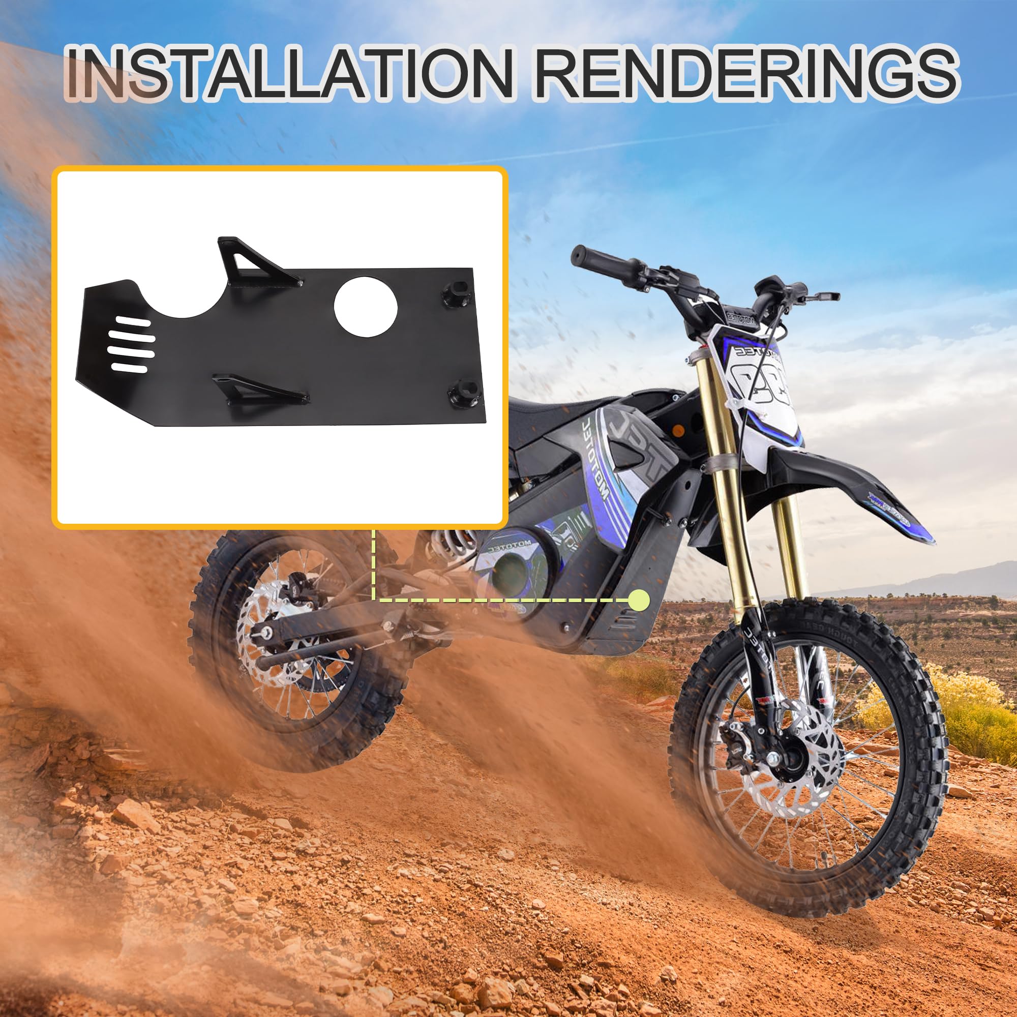 GOOFIT Reemplazo de protección del chasis del Motor de la Cubierta del estator del Motor de la Motocicleta goofit 110-140cc crf50 Todoterreno de la Motocicleta, Negro