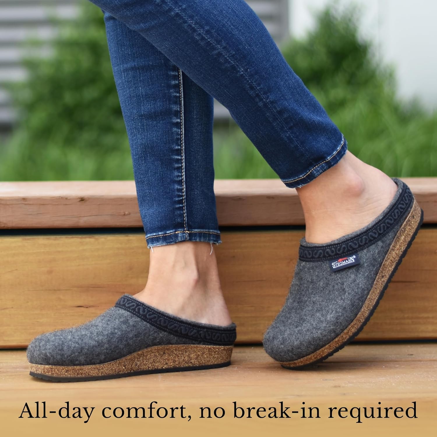 Stegmann Women's 'Original 108' Wool Clog with Cork Sole - Medium Width - Image 2