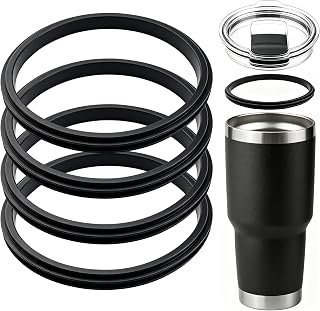 Rubber Seal Ring for Yeti Tumbler 20 30 oz, Leakproof O-Ring Gasket 4pcs | Right Size for Rambler Magslider Lid, Food-Grade Silicone, Upgraded Durability