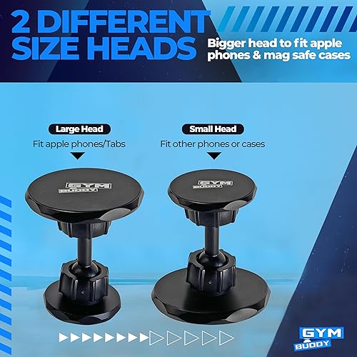 Miniatura 2 de Gym Buddy Soporte magnético para teléfono para gimnasio de alta calidad  Soporte magnético para teléfono resistente  Soporte magnético para teléfono
