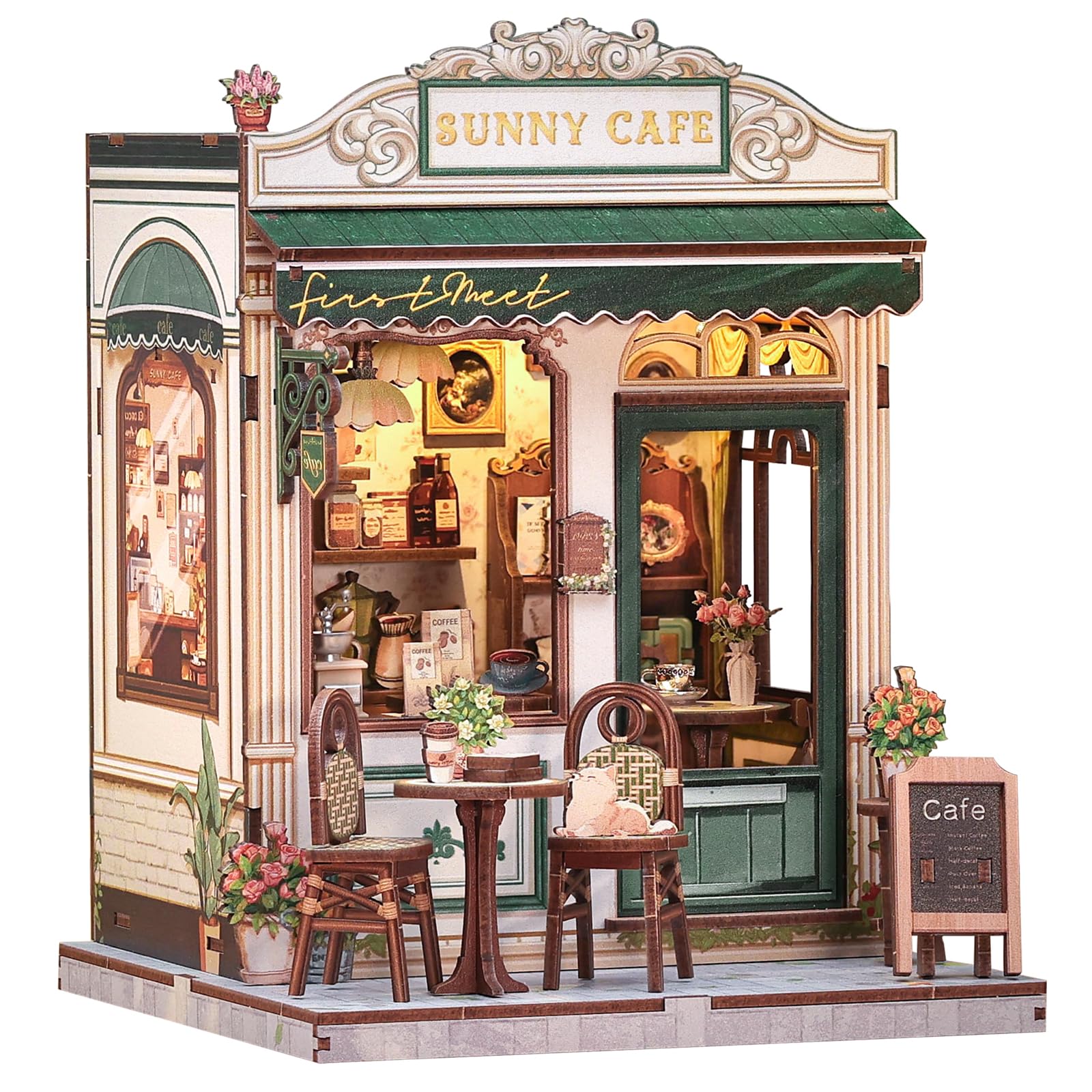 Amazon.com: Cutefun Book Nook Kit - DIY Miniature Coffee Shop