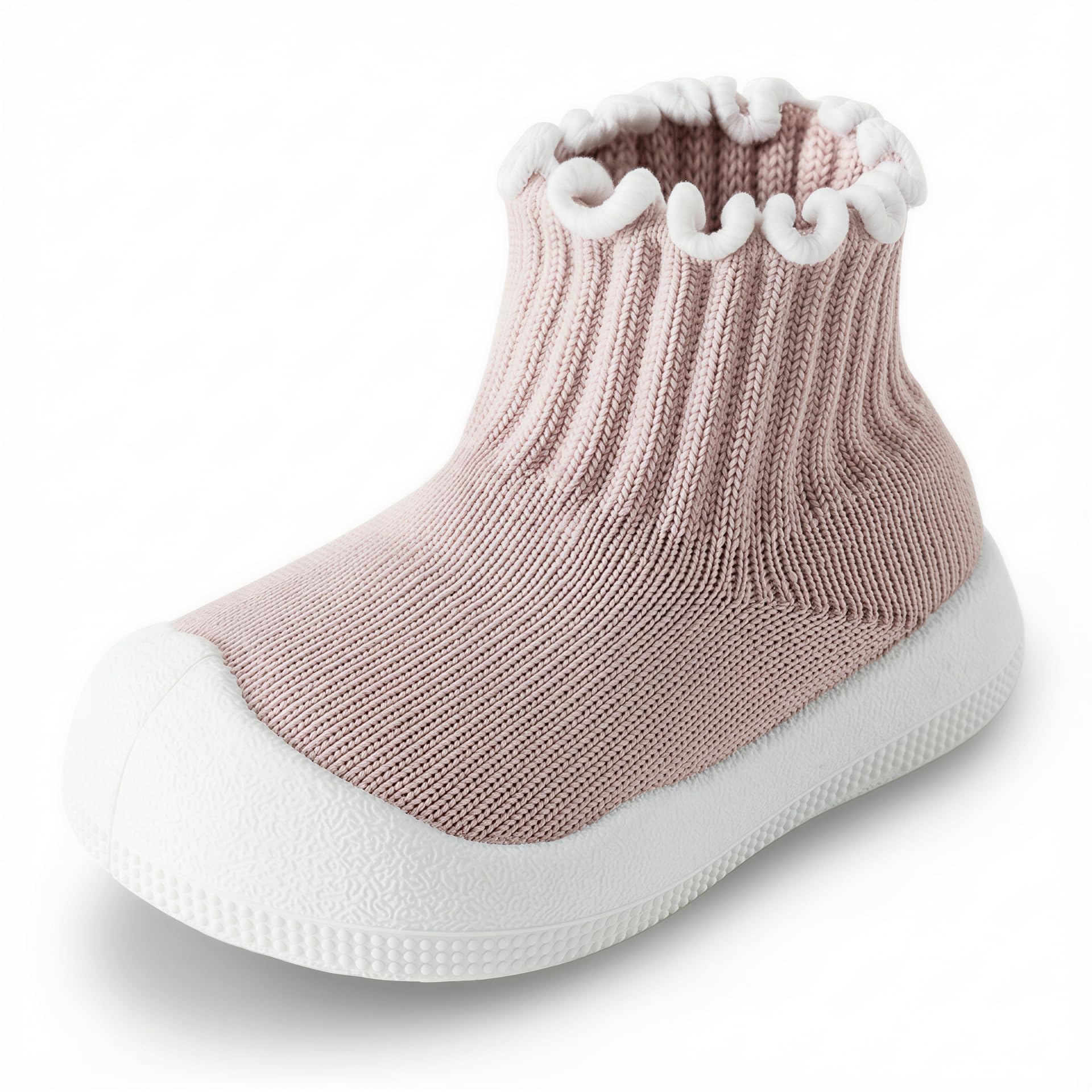 EUFANCE Baby Girl Sock Shoes Toddler Ruffle Slippers Sneakers Walking Shoes