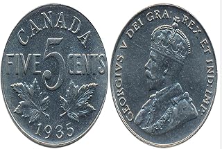 1935 Canadian 5-Cent Beaver Nickel Coin(Circulated) VG