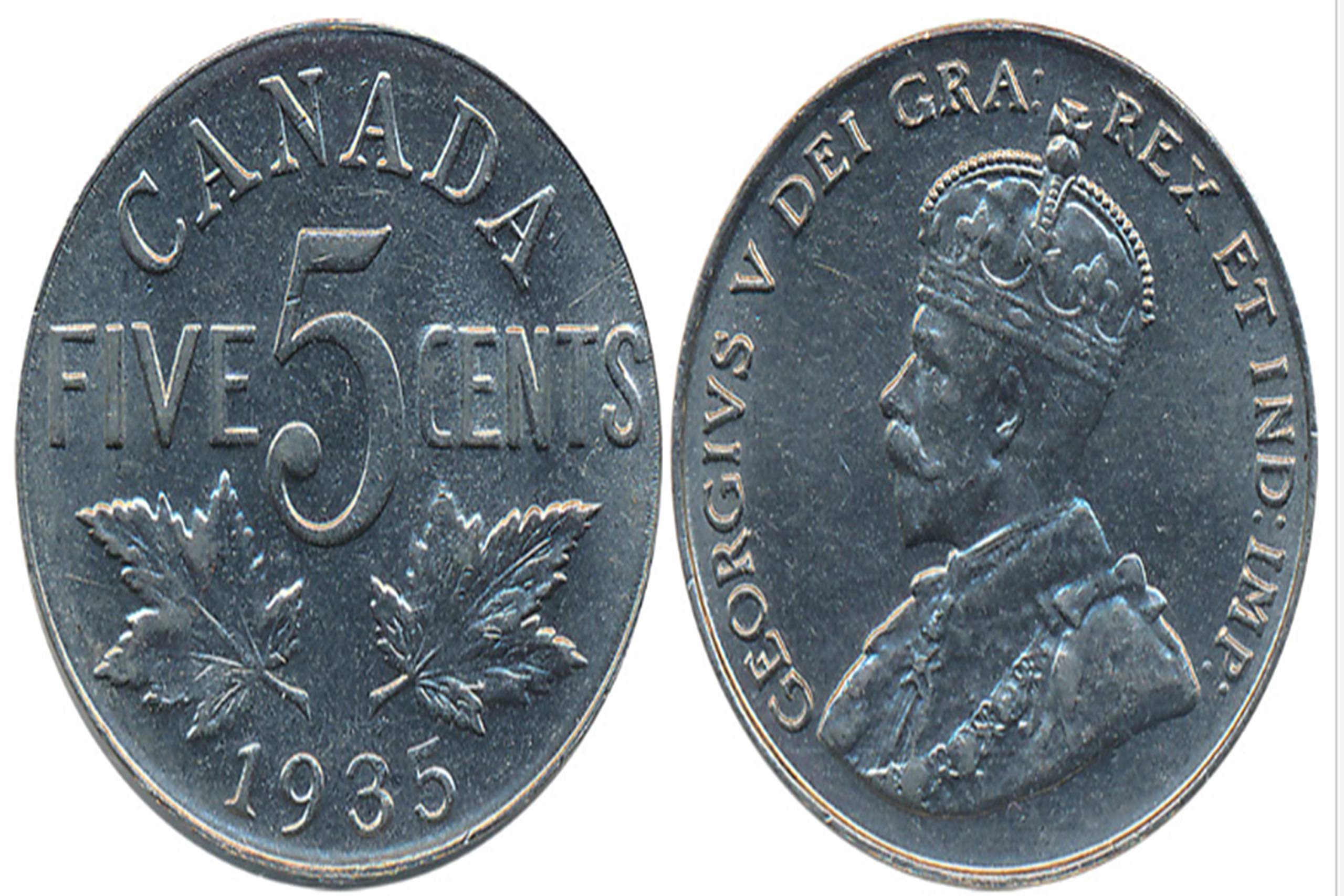 1935 Canadian 5-Cent Beaver Nickel Coin(Circulated) VG : Amazon.ca: Toys &  Games