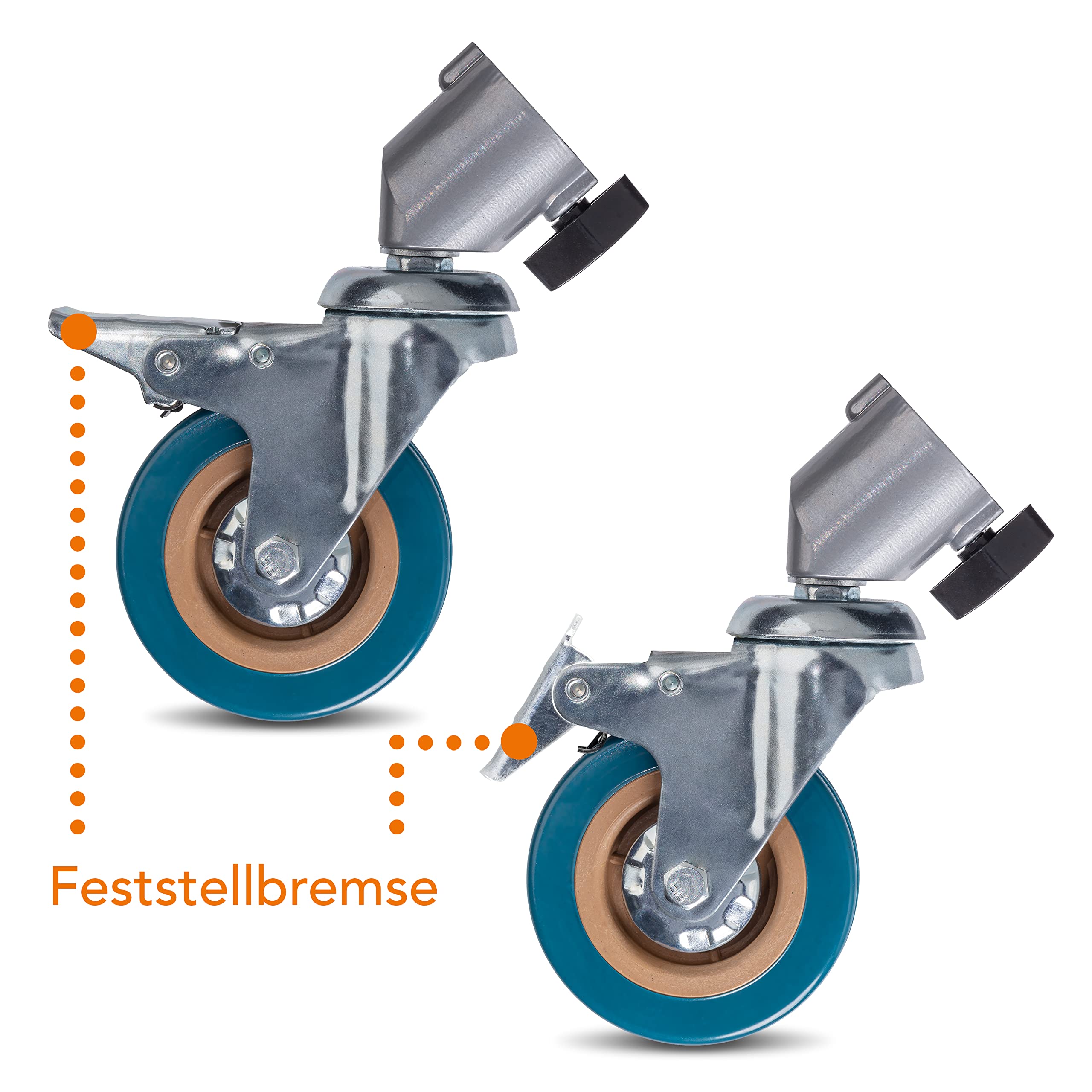 Walimex pro Stativrollen Pro 7522 3er-Set 75mm