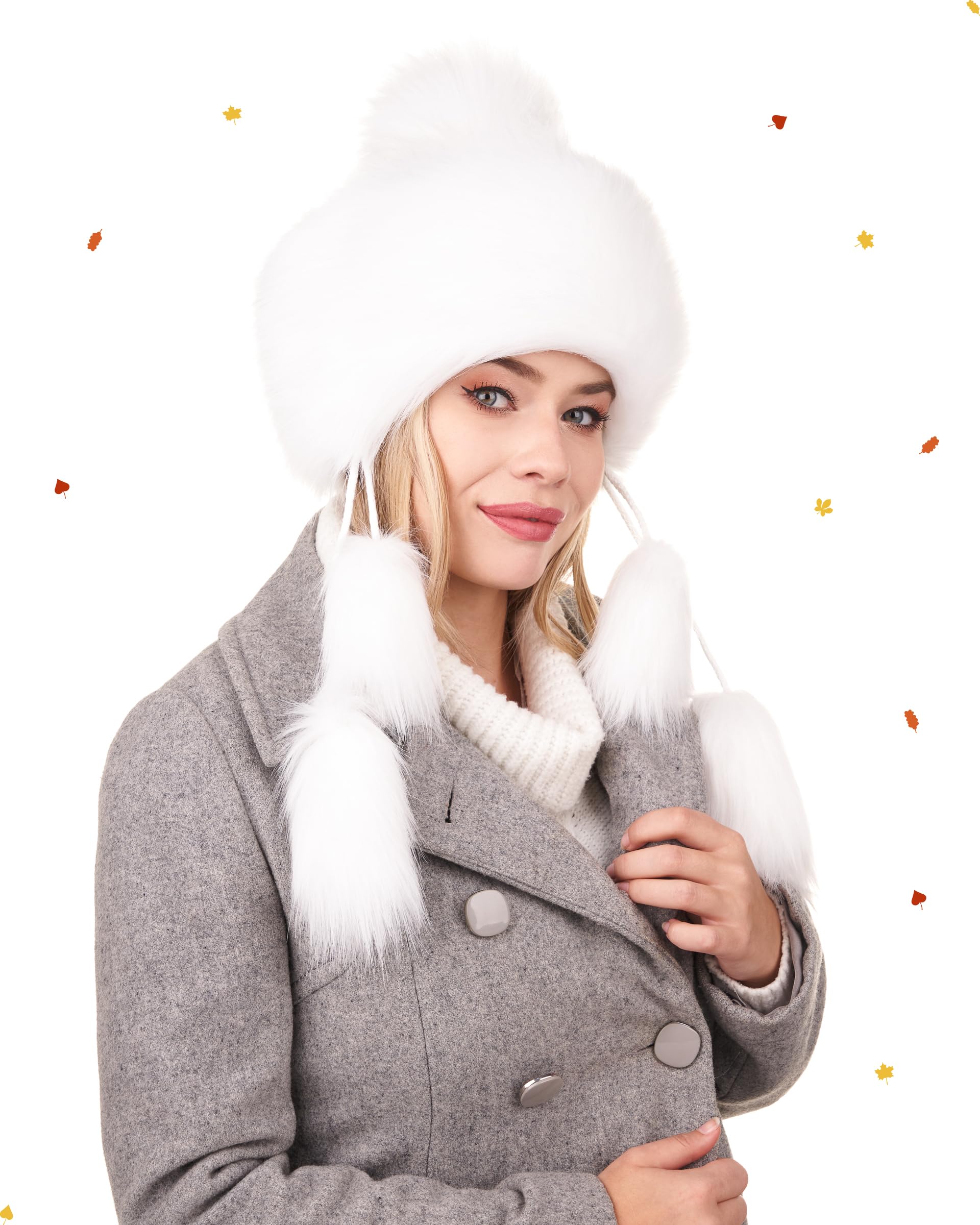 Futrzane Classic Chapeau Mongole Chapka Fausse Fourrure Femme Bonnet Russe