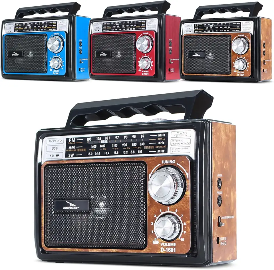 Radio de Som Retro D-1601 (Marrom)