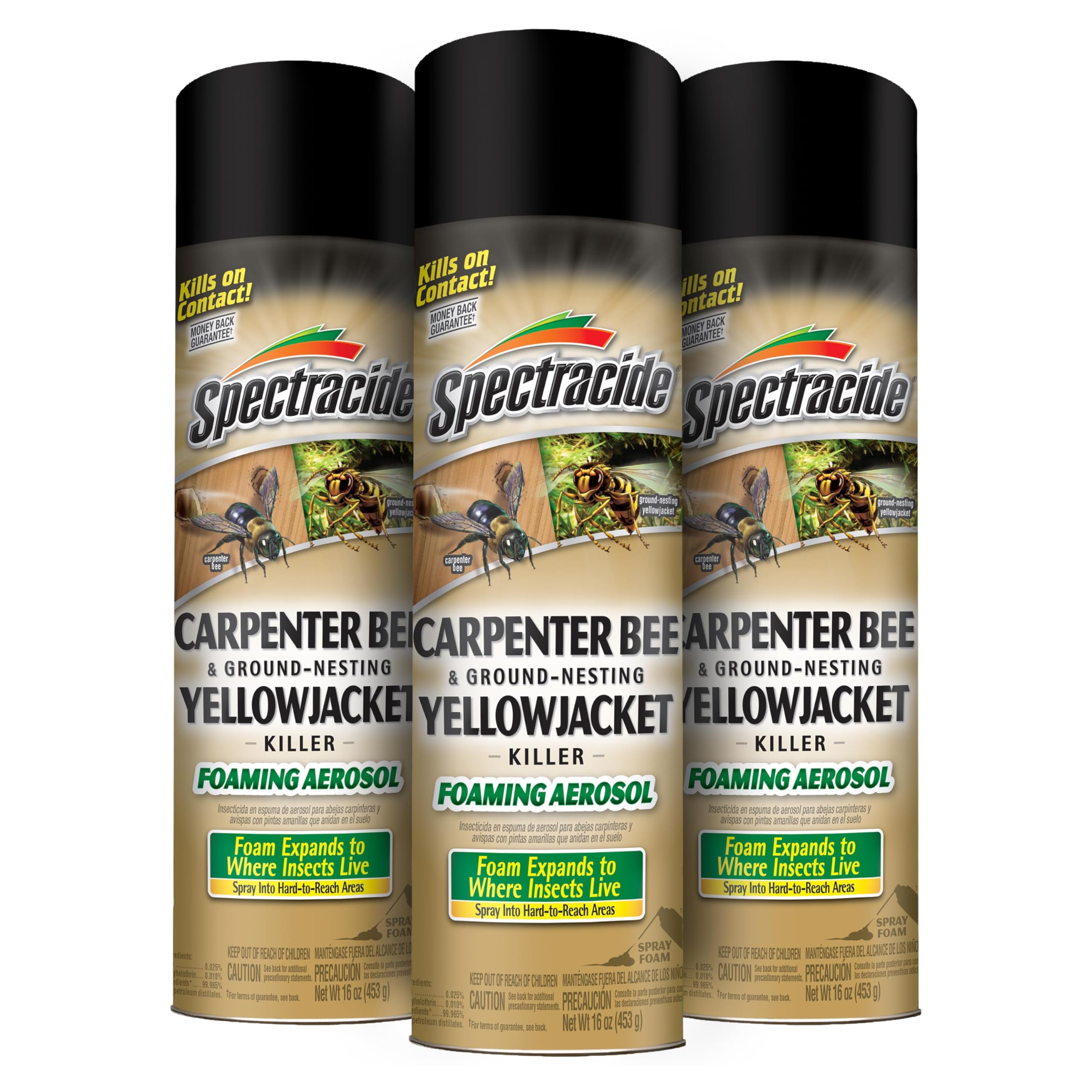 Spectracide Carpenter Bee and Ground-Nesting Yellowjacket Killer 3-Pack