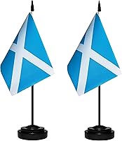 Vista 12 de Juego de banderas de escritorio de Colombia, paquete de 2 banderas de mesa colombianas, mini bandera de escritorio pequeña con poste negro sólido