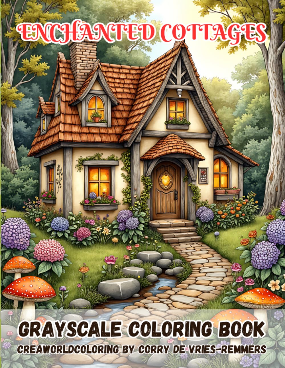 Enchanted Cottages: Whimsical Fairytale Homes and Peaceful Gardens to Color, Relax, and Dream