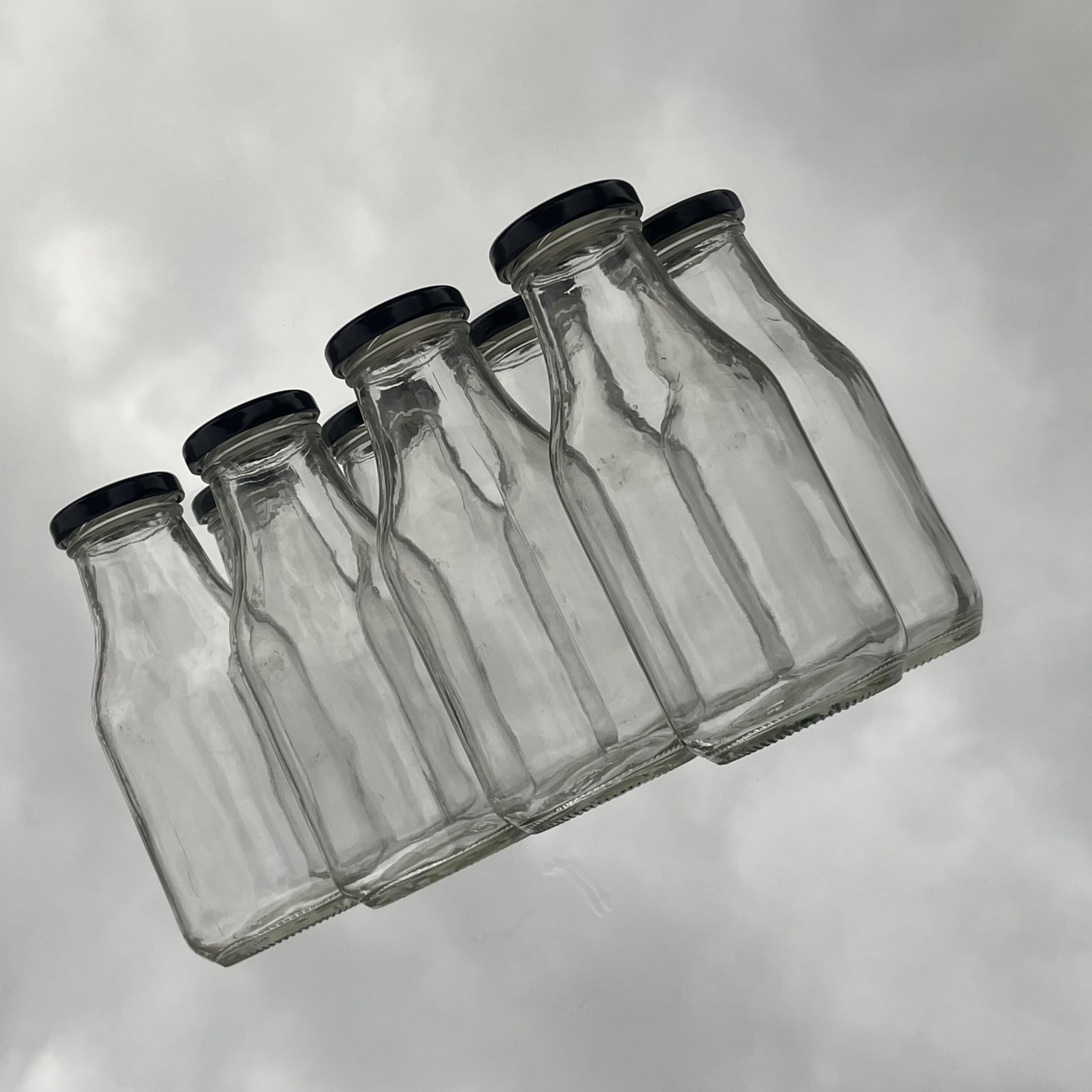 300ml Clear Glass Bottles – BPA-Free, Airtight, and Eco-Friendly | Ideal for Water, Coffee, Juice, and Milkshakes with Leak-Proof, Spill-Proof Lid | Perfect for Home and Café Use (Pack of 4) (B0D92MRDC2) Amazon Price History, Amazon Price Tracker