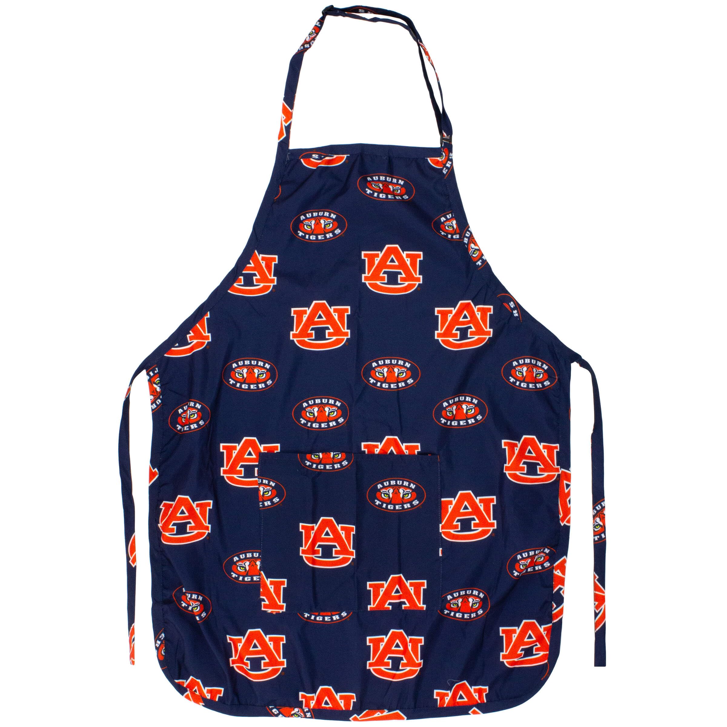 College Covers Everything Comfy Auburn Tigers Tailgating or Grilling Apron with 9