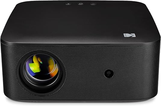 KODAK Flik X20 1080p Smart Projector - Black, 3.9 lb - Built-In ATV Dongle with Projector Apps - Android TV 12 & Google Assistant for Smart Wi-Fi Display - HDR10& 4K Decode for 1080p Display