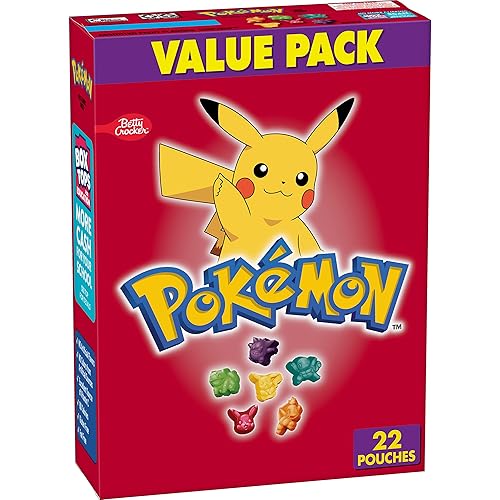Pokemon - Snacks con sabor a frutas, bolsas para golosinas, paquete económico, 22 unidades