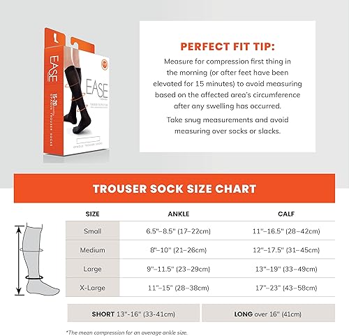 Miniatura 3 de Ease Opaque - Calcetines para hombre con compresión suave (15-20 mmHg)