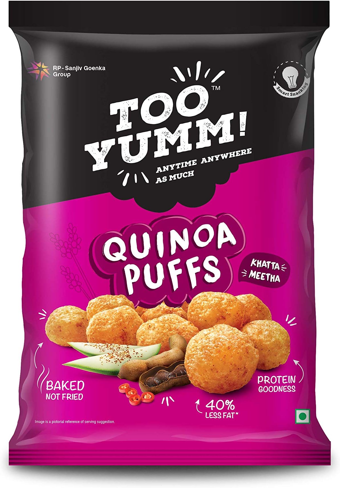 Too Yumm Quinoa Puffs Khatta Meeta, 24g