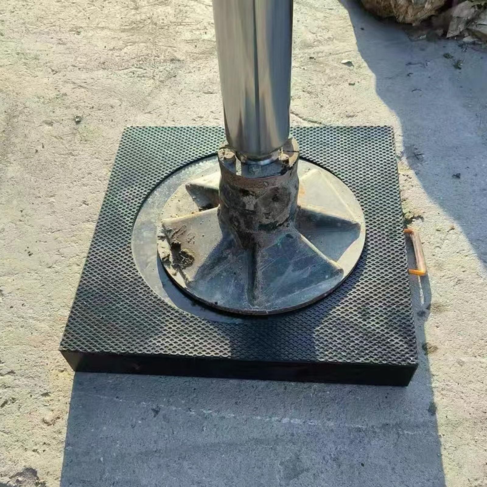 Ausleger-Pad Wagenheber Gummiauflage Jack Pads Stapelbare Auslegerplatte Für Wohnmobilstützen Und Stabilisatoren, Kran-Nivellierblöcke/Landeplattform – Für Beton(19.7x19.7x2.4/50x50x6cm)