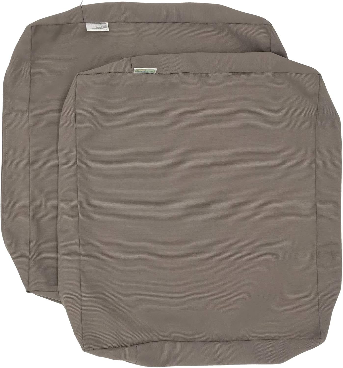 CozyLounge Timeless Taupe Outdoor Water Repellent Patio Chair Cushion Seat Pillow Covers (24"x24"x4" (2 Covers))