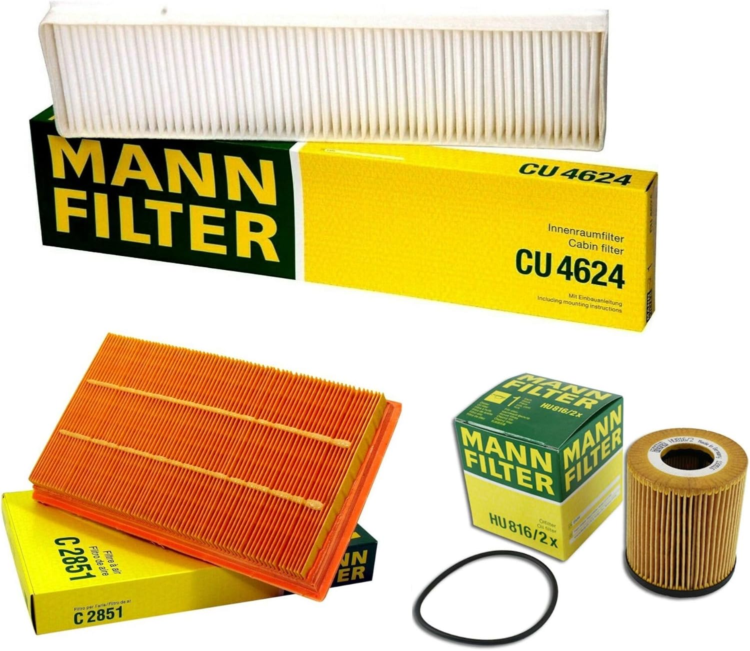 Mann Oil Air Paper Cabin Filter Service Kit for Mini R52 R53 Cooper S 1.6 02-08