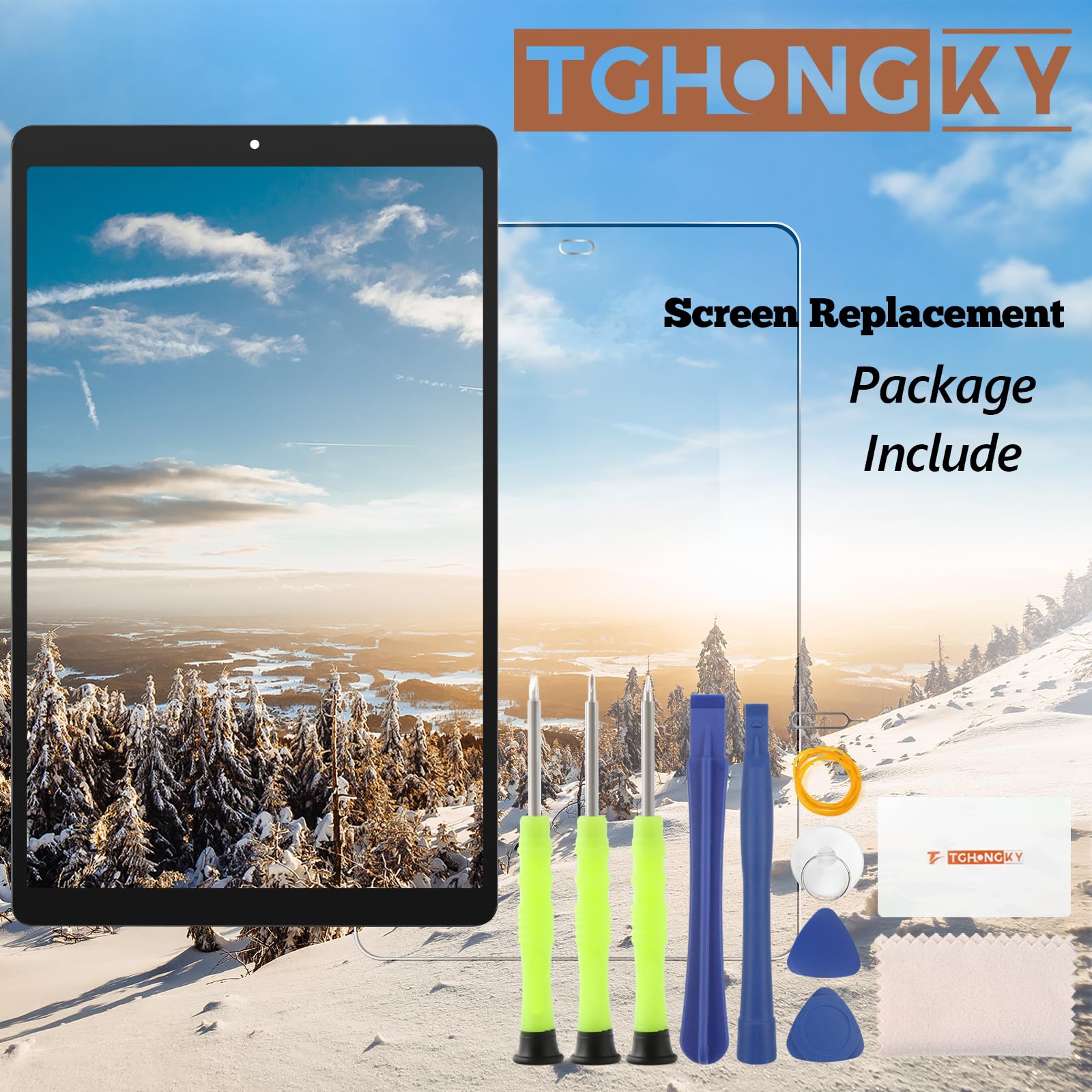 Tavoletta Schermo per Samsung Galaxy Tab A 10.1 2019 T510 T515 Display Digitalizzatore Touch Screen LCD per Samsung Galaxy Tab A 10.1 2019 Schermo LCD Display + Kit di Riparazione