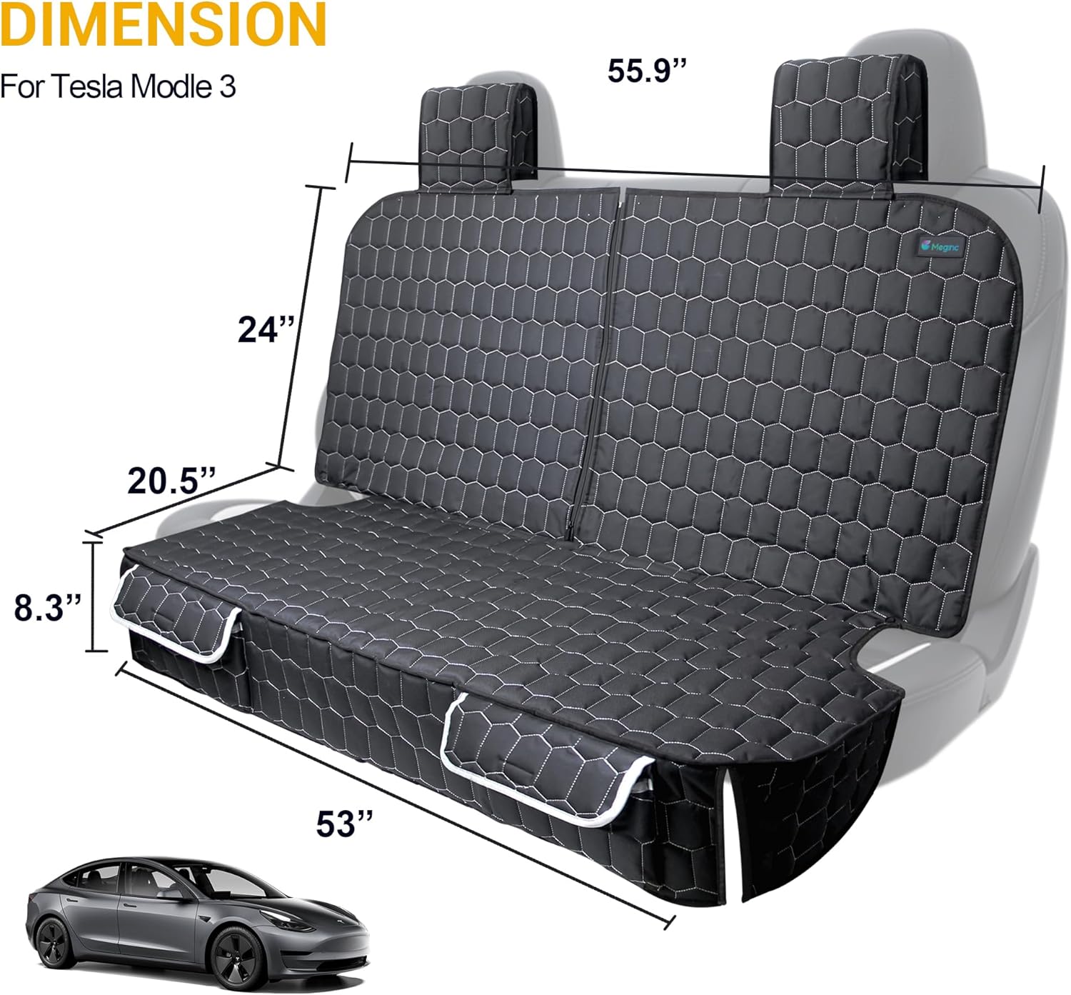 Dog Car Seat Covers for Tesla Model 3,100%...