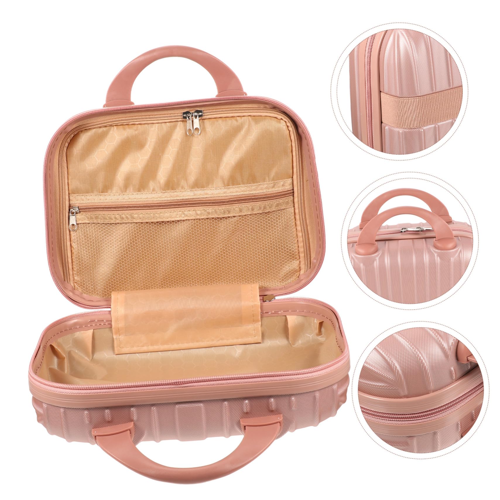 Bauletto per Trucchi da Viaggio Rosa, Capiente e Multifunzione