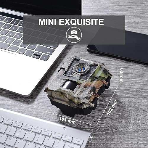 Miniatura 3 de WOSPORTS Mini Trail Camera,24MP 1080P HD Game Camera Motion Activated with IR Night Vision Waterproof Video Deer Cam for Outdoor Wildlife Monitoring