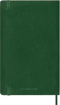 Moleskine Classic Notebook, Soft Cover, Large (5 x 8.25) Plain/Blank, Myrtle Green, 192 pages
