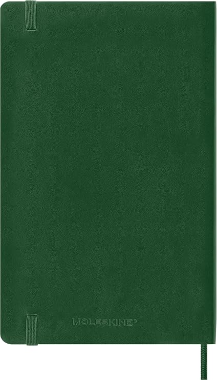 Moleskine Classic Notebook, Soft Cover, Large (5 x 8.25) Plain/Blank, Myrtle Green, 192 pages