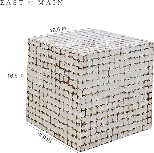 Miniatura 51 de East at Main Mesa auxiliar cuadrada – 16.6 pulgadas de ancho x 16.6 pulgadas de alto, sala de estar, entrada, espacios pequeños, mesa de decoración