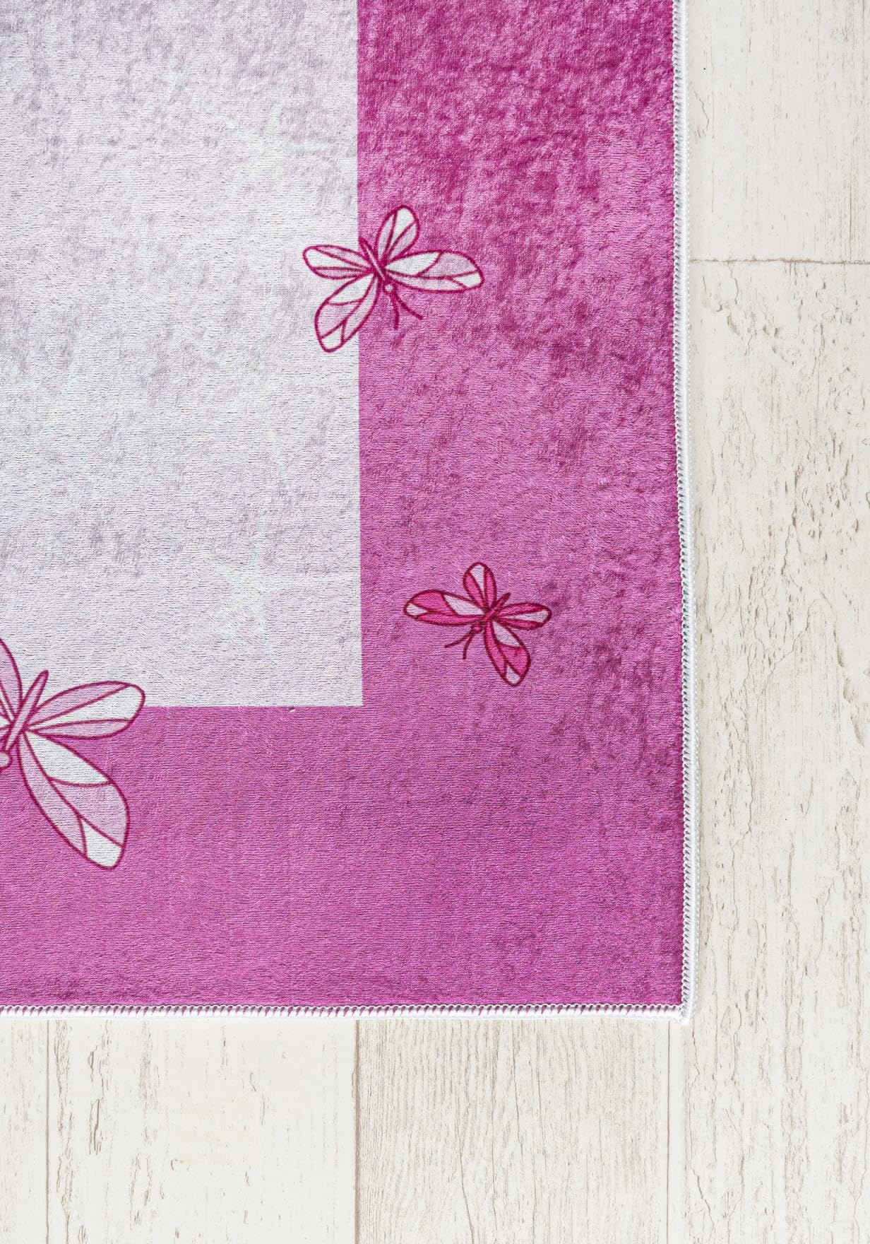 Mazovia Tappeto Salotto - Tapeto Stampato Pelo Corto - Morbido Tappeto Camera da Letto - Antiscivolo Tapeto EMMA - Tappeto Bambini Motivo Castello della Principessa - Rosa Pink 140x200cm