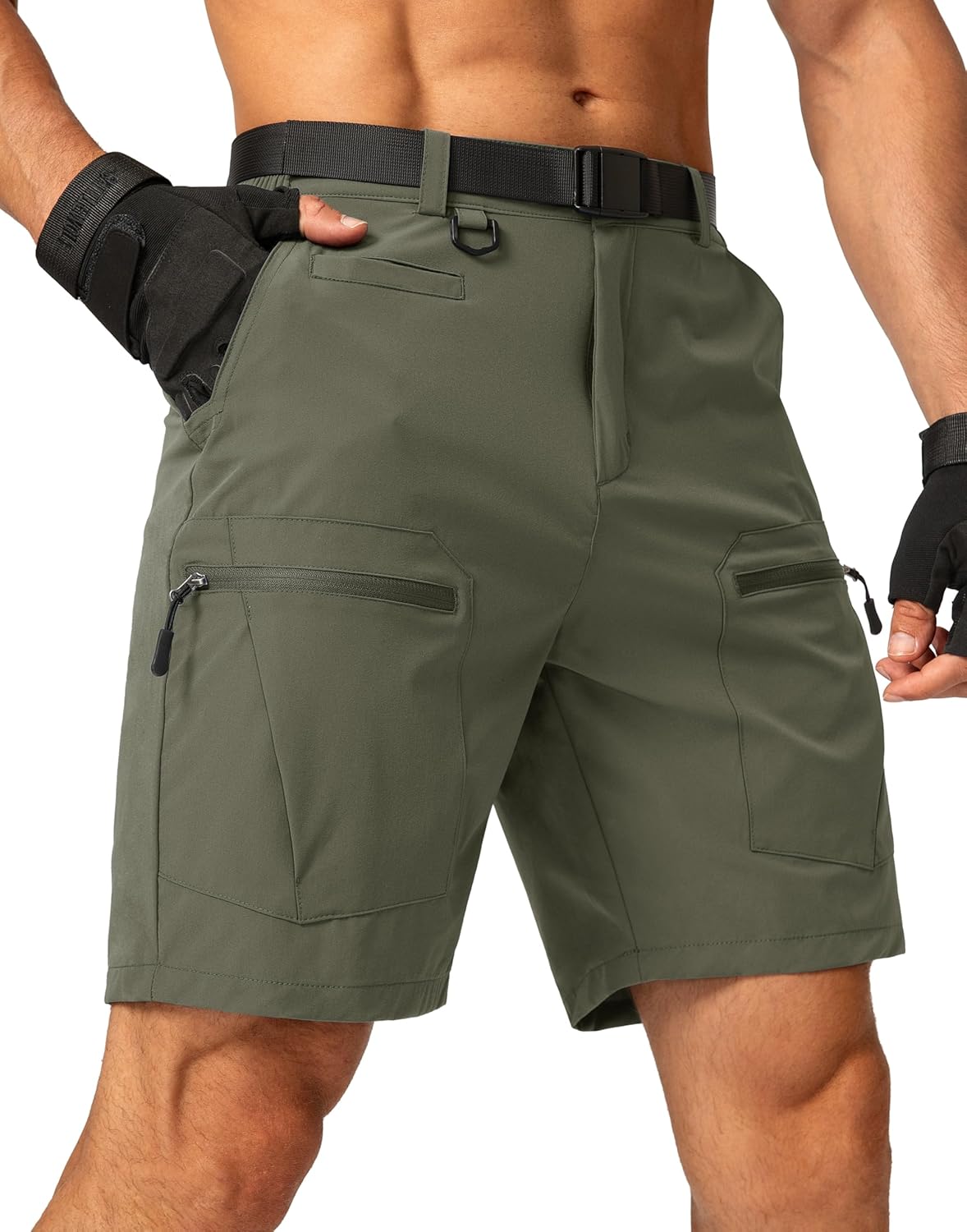 G Gradual Men's Hiking Cargo Shorts Stretch Quick Dry Outdoor Tactical Shorts for Men with Multi Pocket for Fishing Casual
