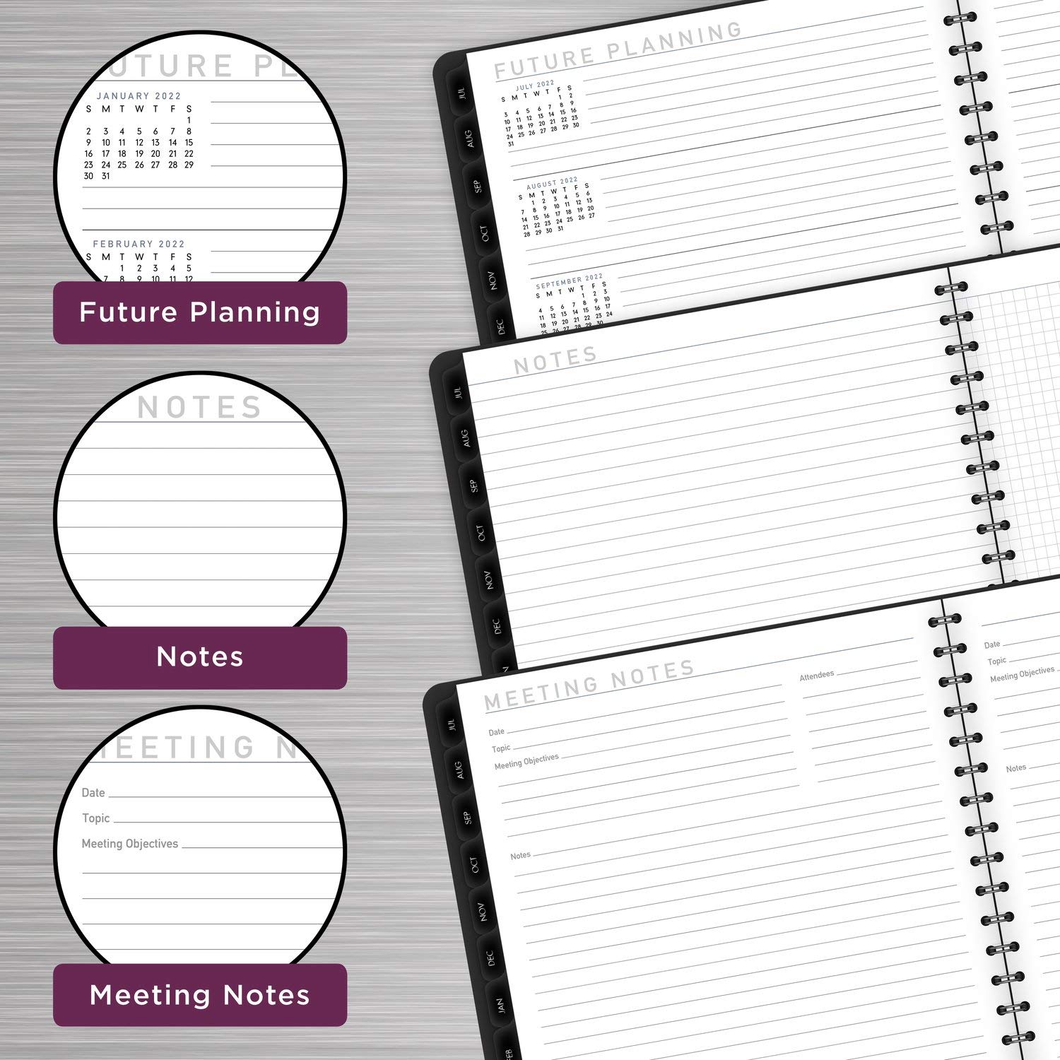 AT-A-GLANCE® Contempo Lite Academic Year Weekly/Monthly Planner, 8.75 X 7.87, Black Cover, 12-Month (July To June): 2025 To 2026 ; | Clayton Paper