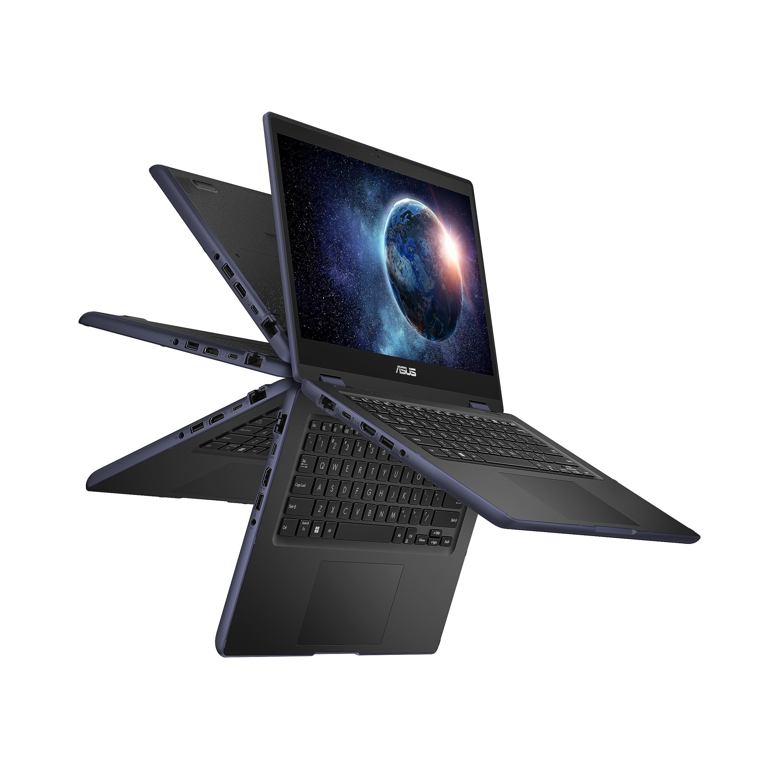 ASUS BR Series BR1402FGA-P31T-CB Flip Laptop 14" FHD Touchscreen, Intel Core i3-N305, 8GB DDR5 RAM, 256GB PCIE G3 SSD + TPM, WiFi 6, Windows 11 Pro, Grey Bilingual KB