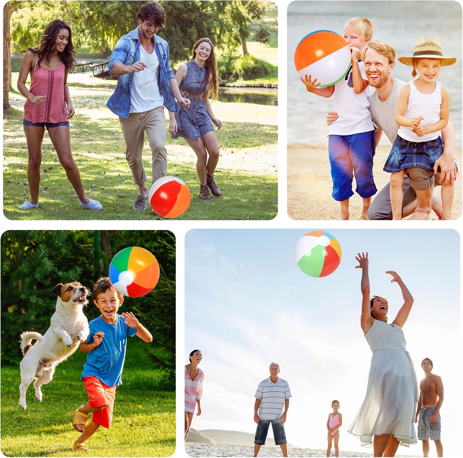 30 Pack Beach Balls Bulk, Inflatable Pool Toys Beach Toys for Kids Beach Balls for Summer Water Games