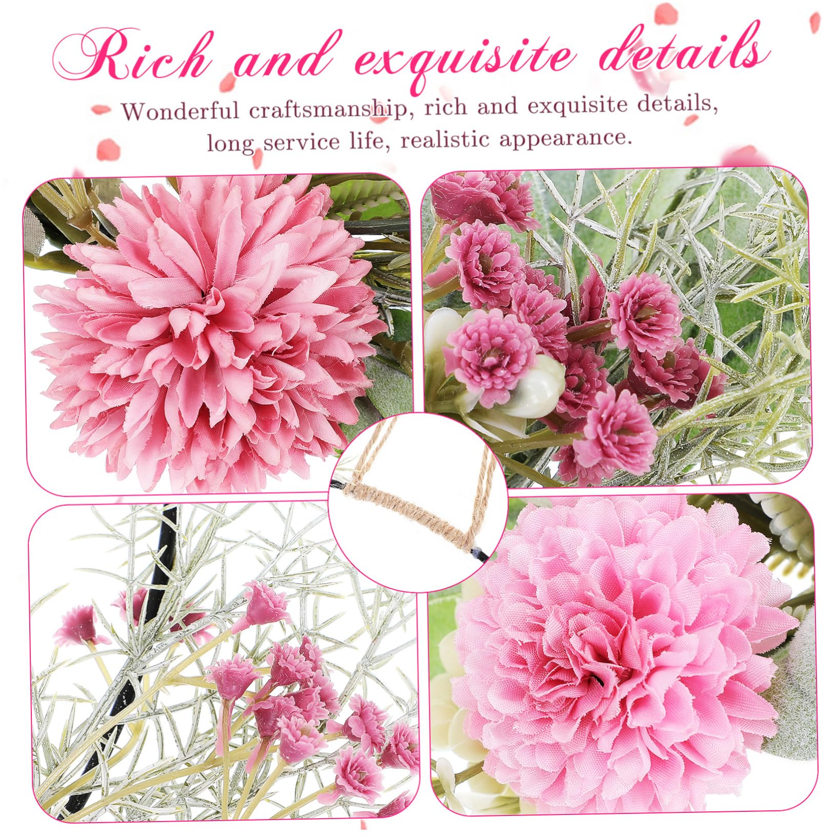 Zerodeko 2stücke Kunstblumenkranz Mit Bunten Blüten Und Blättern Als Tür Oder Fensterdekoration Für Hochzeiten Und Und Langlebig