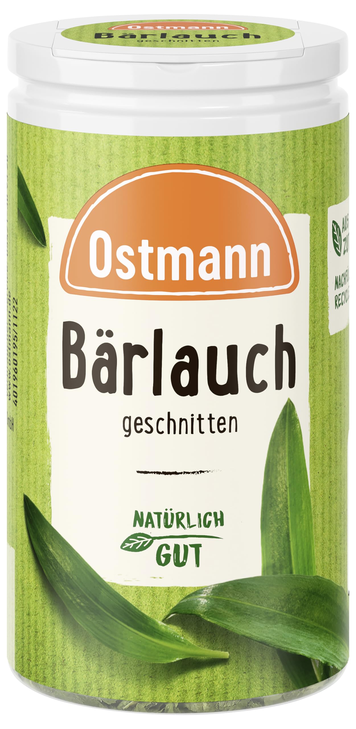 Ostmann Gewürze - Bärlauch geschnitten | Milder Knoblauch-Geschmack | Für Ei- oder Reisgerichte sowie Quarkdips | 15 g in der Streudose