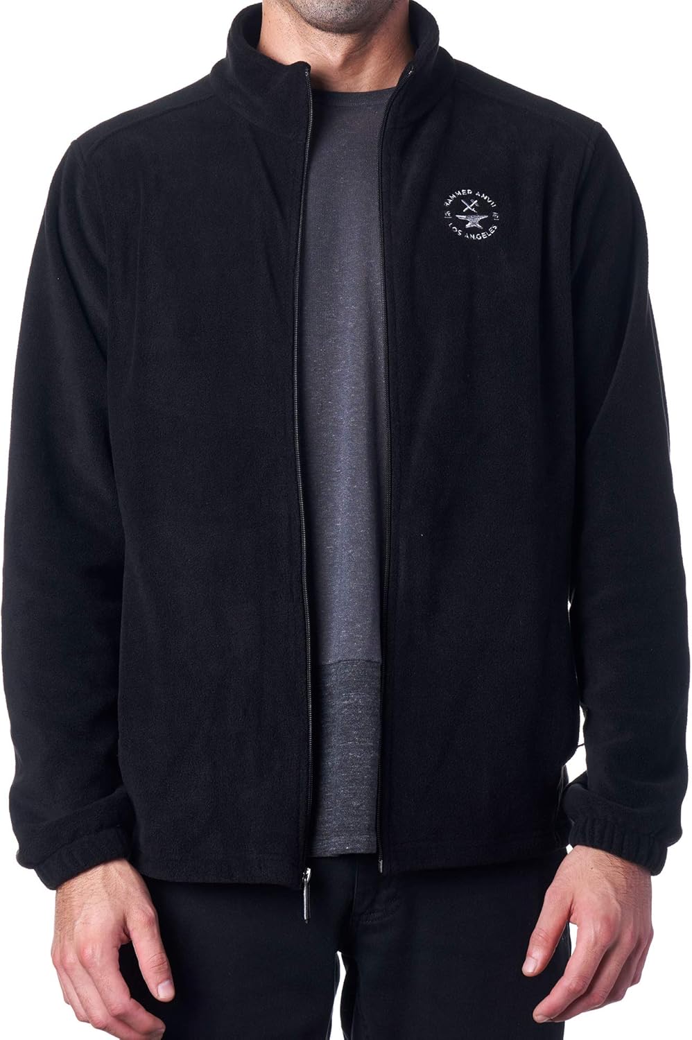 HAMMER ANVIL Mens Full Zip Up Warm Polar Fleece Jacket - Image 3