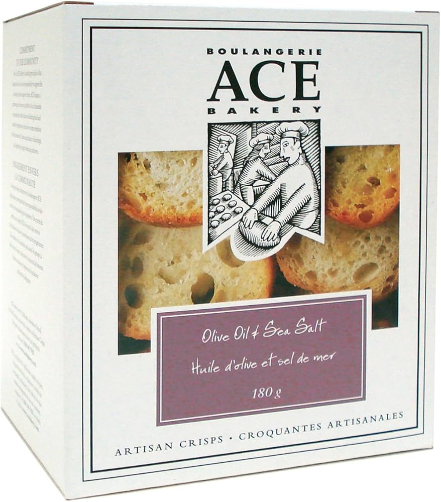 ACE Bakery Premium Crackers, Olive Oil & Sea Salt Large Crisps, 180g
