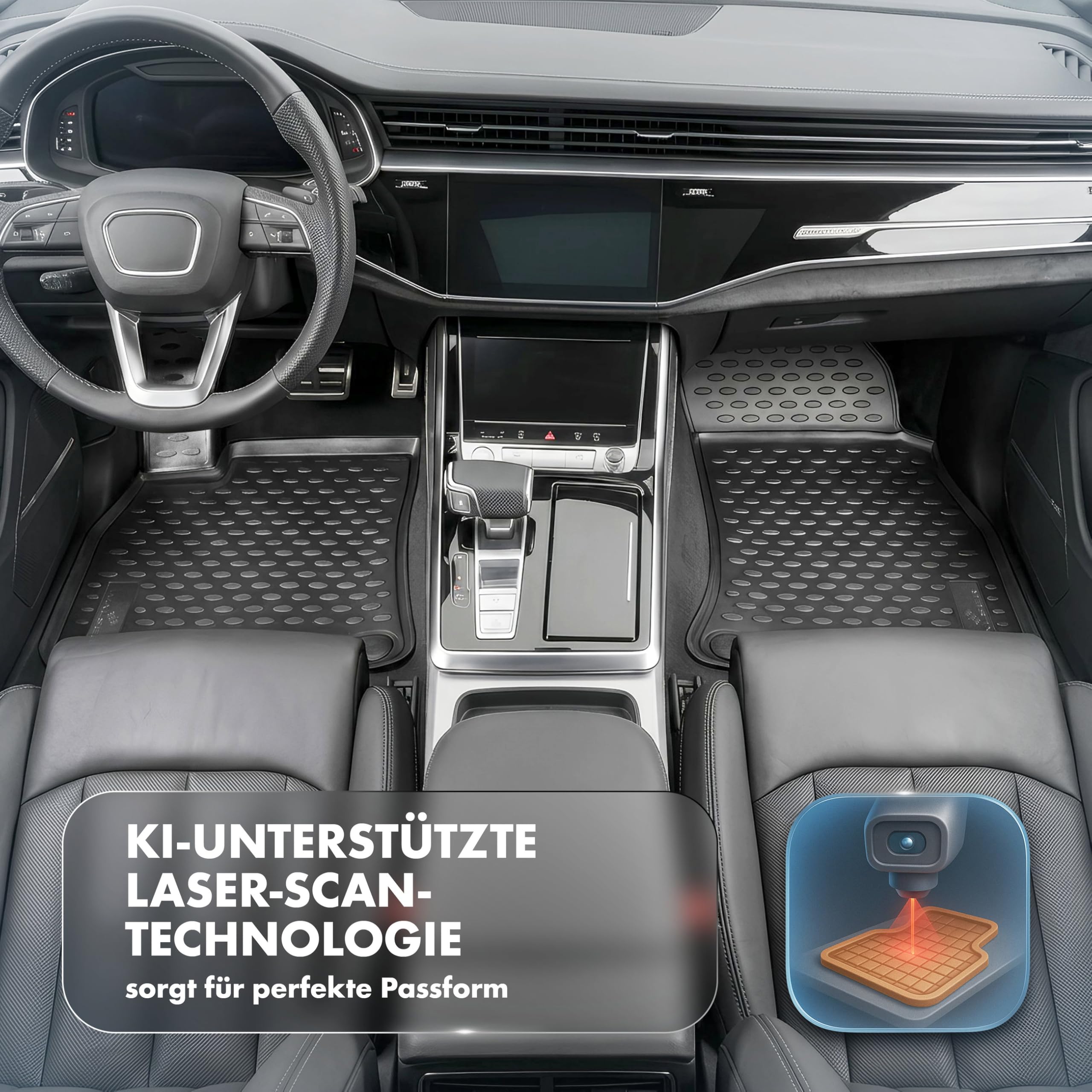 WALSER XTR gumowe dywaniki samochodowe do Cupra Formentor (KM7, KMP) 2024-dzisiaj, w 100% dopasowane dywaniki samochodowe, wytrzymałe uniwersalne dywaniki samochodowe, gumowe dywaniki samochodowe