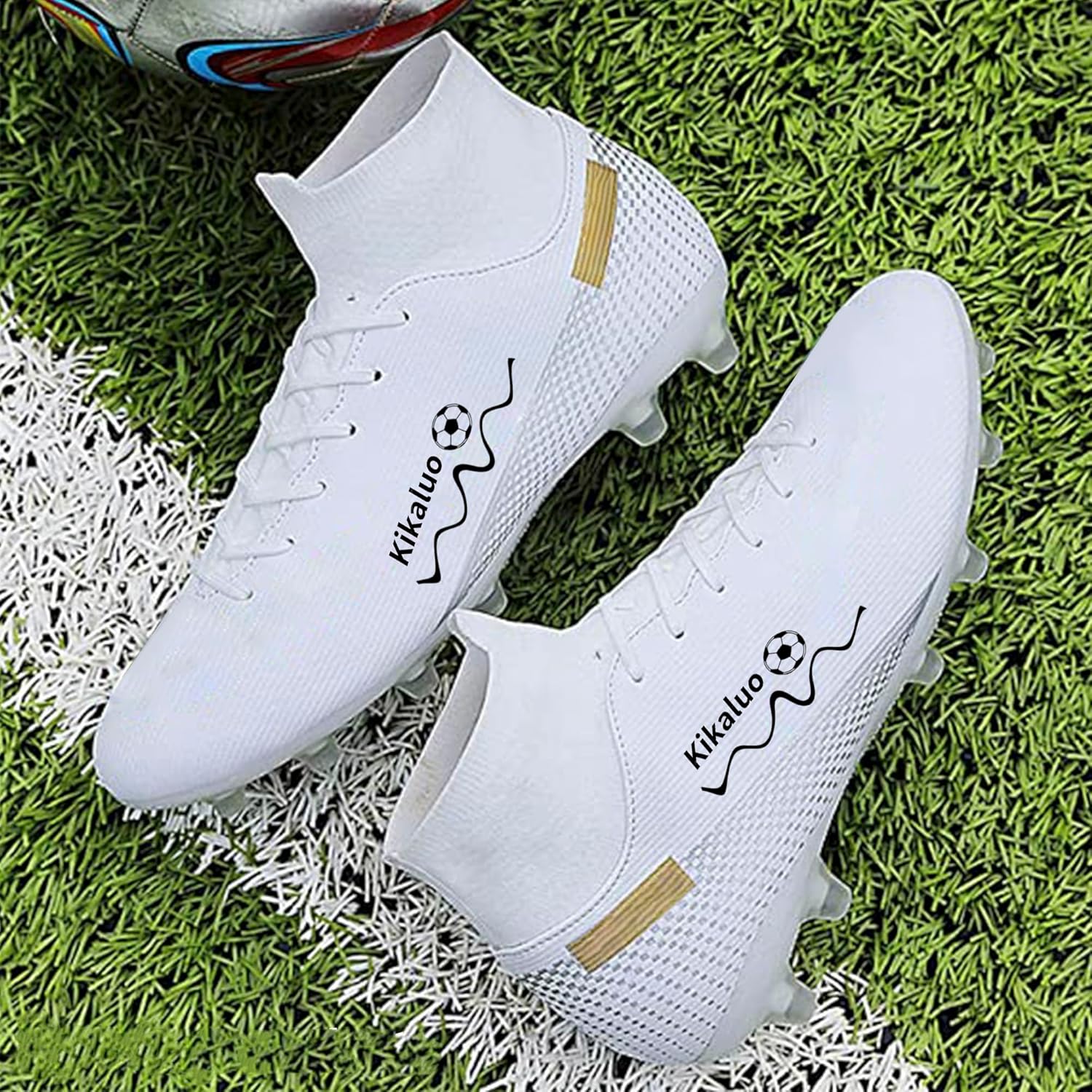 Men’s Soccer Shoes Cleats Professional High Top Breathable Training Sneakers - Image 6