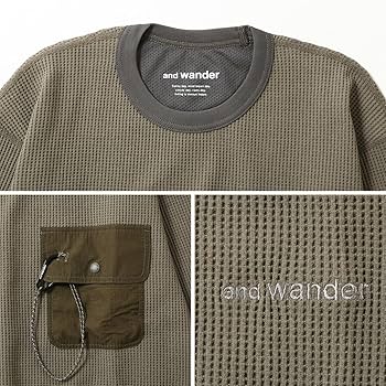 and wander アンドワンダー PE ワッフルロングスリーブT ホワイト Amazon.co.jp: and wander アンドワンダー PEワッフルロング