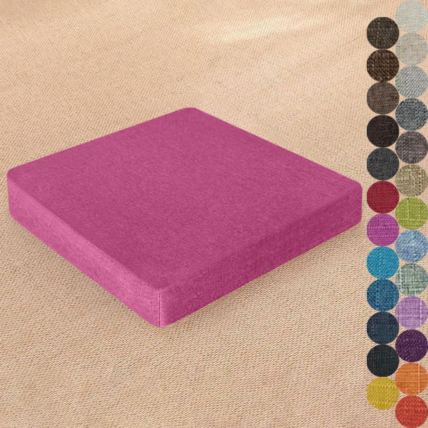 Siège carré amovible pour décoration de salon et confort de table