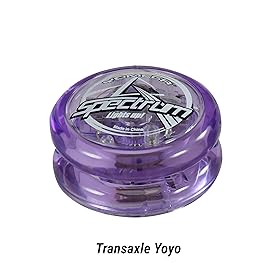 Yomega Spectrum - Light up Fireball Transaxle YoYo with LED Lights for Intermediate, Advanced and Pro Level String Trick Play + Extra 2 Strings & 3 Month Warranty (Purple)