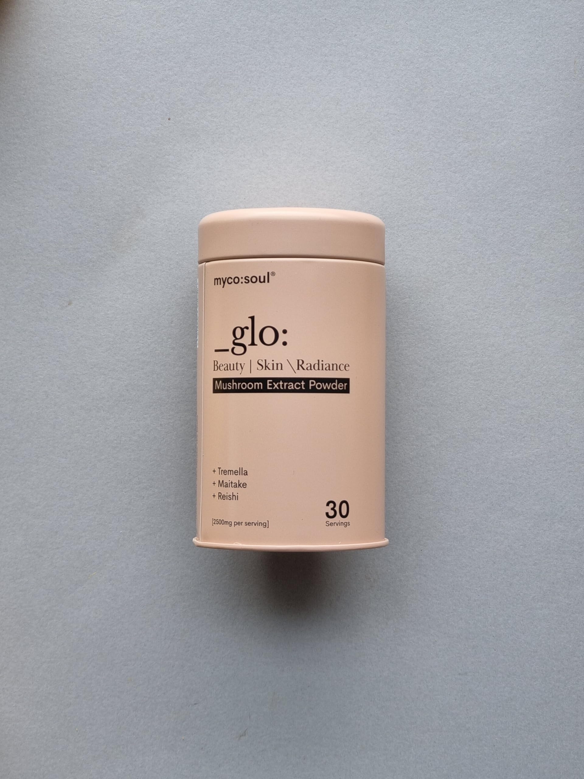 _glo: Beauty Fuel | Organic 3 Mushroom Extract Blend | Tremella, Maitake & Reishi | Boosts Collagen, Skin Hydration & Better Sleep | Add-to-Anything | Lab Tested | Research Backed | All Natural | 75g